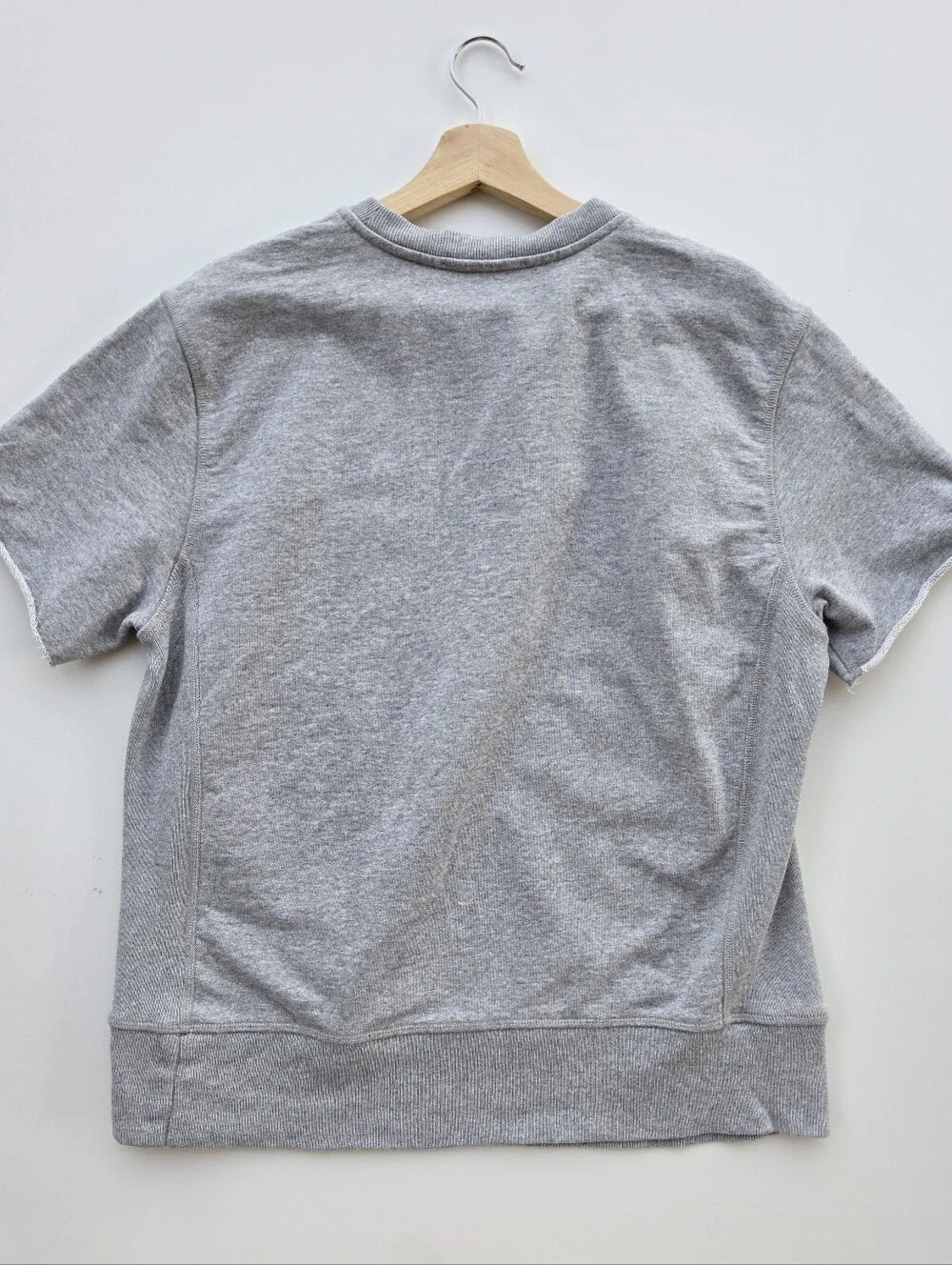 Helmut Lang HL Logo Grey Short Sleeve Crewneck Sweatshirt Tee